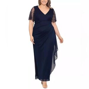 NWT X by XSCAPE Navy dress size 16 W